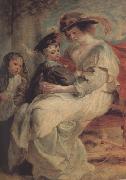 Peter Paul Rubens Helena Fourment with Two of ber Cbildren (mk01) china oil painting reproduction